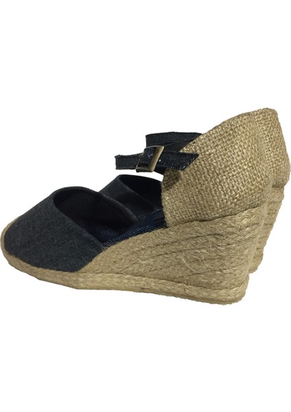 Bayan Hasırlı Keten Espadril Dolgu Topuk modelleri