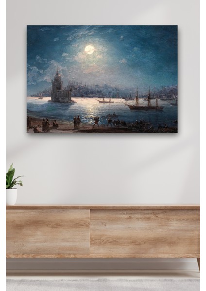 Istanbul Kız Kulesi Resim Kanvas Tablo Dekoratif Duvar Tablosu