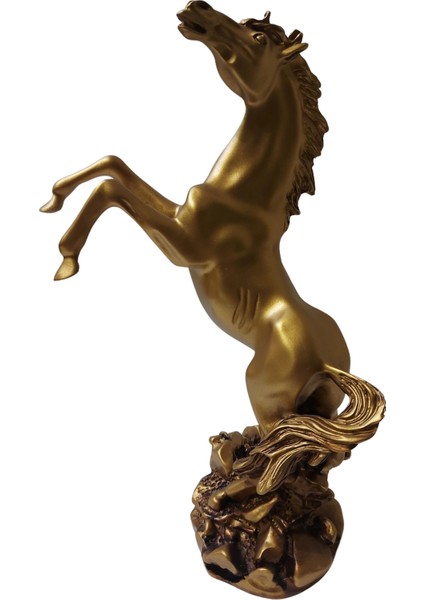 Şahlanmış At Biblo Altın 30 cm