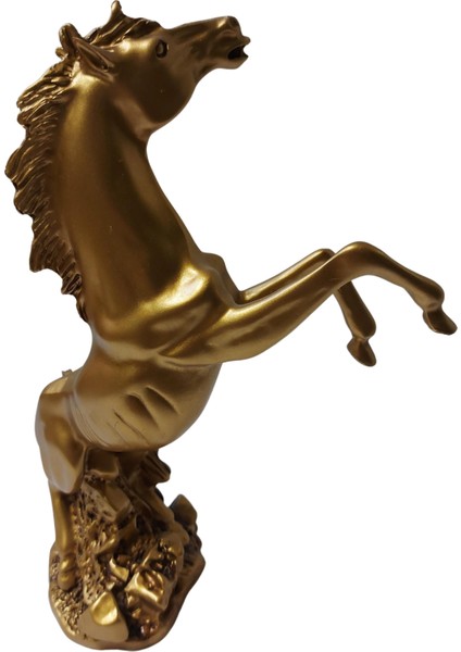 Şahlanmış At Biblo Altın 30 cm