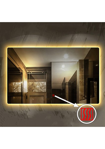 80X120 cm Buğu Çözücülü Ledli Banyo Aynası fiyatları