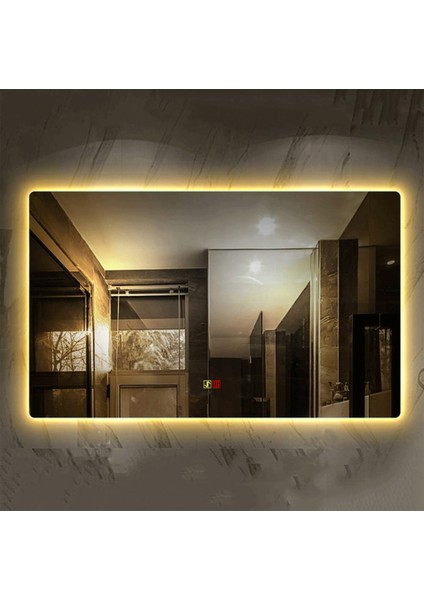 70X100 cm Buğu Çözücülü Dokunmatik Işıklı Ledli Banyo Aynası