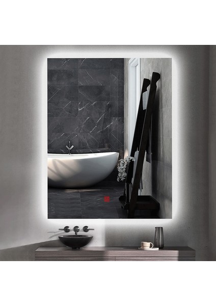 60X80 cm Buğu Çözücülü Ledli Banyo Aynası