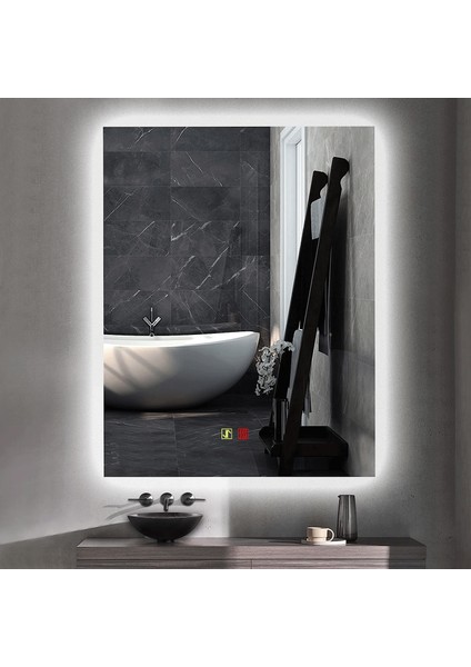 70X100 cm Buğu Çözücülü Dokunmatik Işıklı Ledli Banyo Aynası
