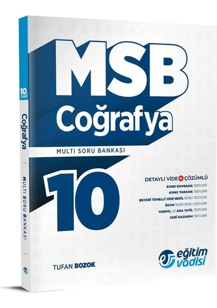 Eğitim Vadisi Yayınları 10.Sınıf Coğrafya Multi Soru Bankası