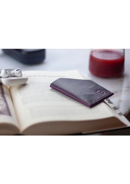 Pine Hakiki Deri Kartlık, Mor Deri, Gerçek Deri, Premium Deri Kartlık, El Yapımı Kartlık fırsatları