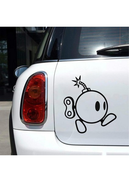 Ayaklı Bomba Sticker Siyah 16X16 cm fiyatları