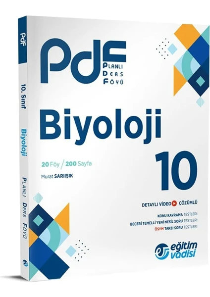 Eğitim Vadisi Yayınları 10.Sınıf Biyoloji PDF Planlı Ders Föyü