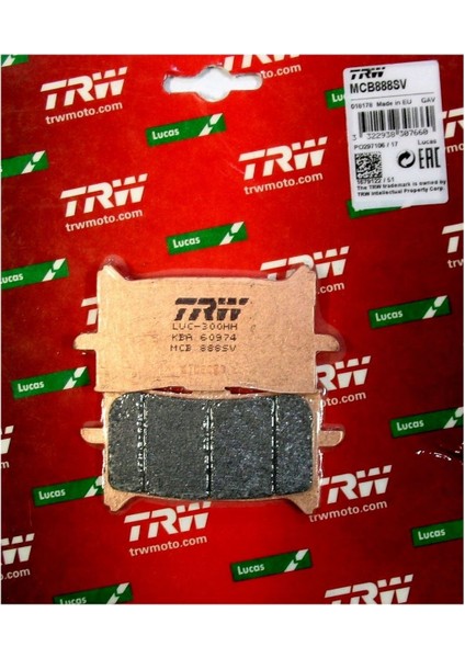 MCB888SV SİNTER ÖN FREN BALATA - HONDA CRF 1000 L / DCT AFRİCA TWİN