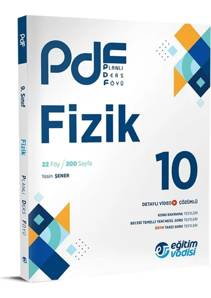 Eğitim Vadisi Yayınları 10.Sınıf Fizik PDF Planlı Ders Föyü