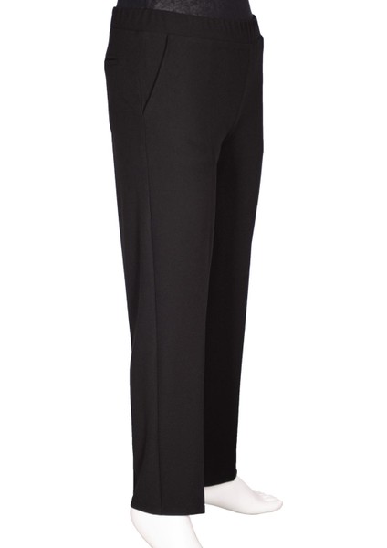 Kadın Aslı Yan Cepli Scuba Astarsız Siyah Pantolon modelleri