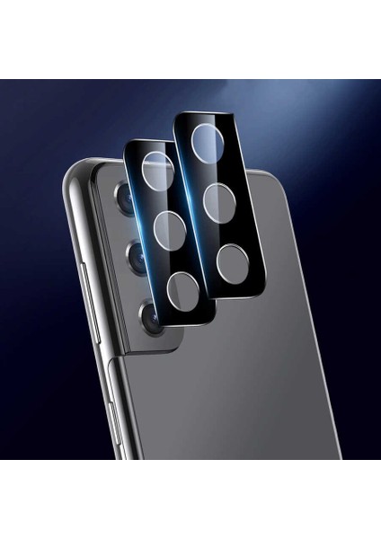 Samsung S21 Uyumlu Tam Kaplama 3D Kamera Lens Koruyucu