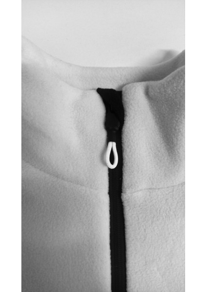 Erkek Tam Fermuarlı Polar - Beyaz modelleri