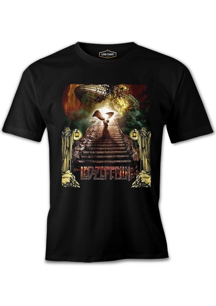 LED Zeppelin - Stairway To Heaven Zeppelin Siyah Erkek Tshirt