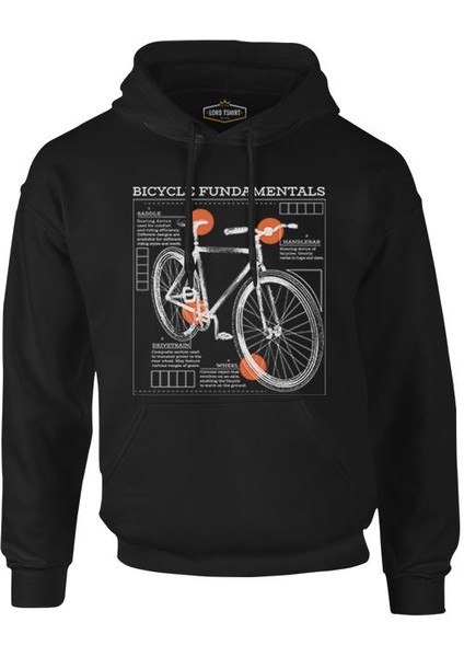 Bicycle Fundamentals Siyah Erkek Fermuarsız Kapşonlu