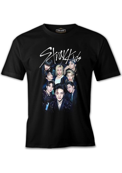 Stray Kids - Group Siyah Erkek Tshirt