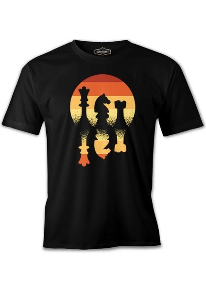Mirrored Chess Pieces Siyah Erkek Tshirt