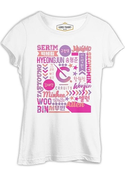 Cravity - Cosmos Beyaz Kadın Tshirt