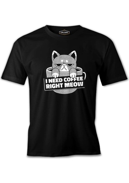 A Cat In A Coffee Cup Siyah Erkek Tshirt