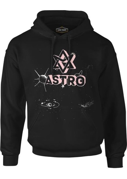 Astro - Universe Siyah Erkek Fermuarsız Kapşonlu