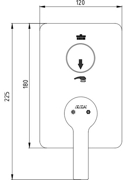 Delta Ankastre Banyo Bataryası Sıva Üstü 2 Yollu 102167207-KDE