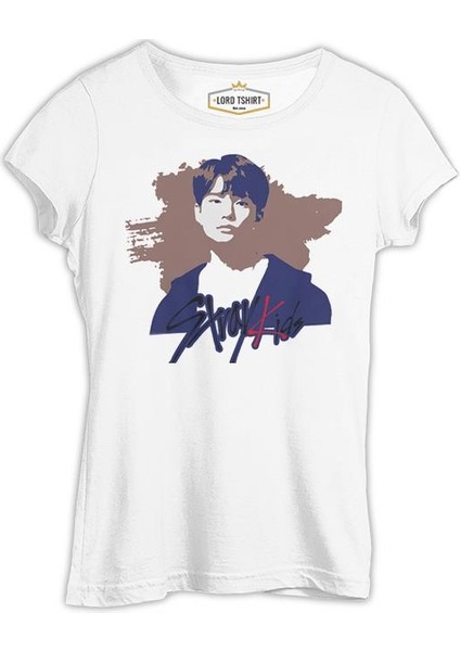 Stray Kids - K Beyaz Kadın Tshirt