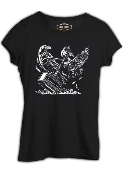 Hammer And The Crows Siyah Kadın Tshirt