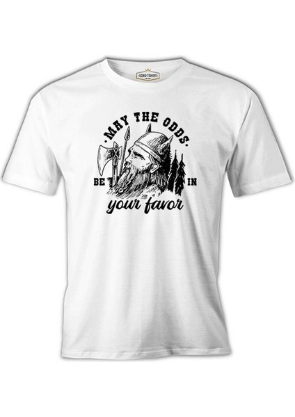 Viking Warrior Axe And Helmet Beyaz Erkek Tshirt