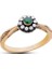 0.13 Karat Zümrüt Taşlı Elmas Yüzük 1