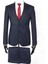 Slim Fit Sivri Yaka Çift Yırtmaç Lacivert Drop 6 Yelekli Takım Elbise 1