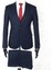 Slim Fit Sivri Yaka Çift Yırtmaç Lacivert Drop 6 Yelekli Takım Elbise 1