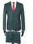 Slim Fit Sivri Yaka Çift Yırtmaç Koyu Yeşil Drop 6 Yelekli Takım Elbise 1