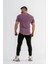 Erkek Spor T-Shirt | T-Shirt | Mor | Workout Tanktop | Never Give Up | 4