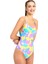 Swimsuit U Back Allover Kadın Sarı Yüzücü Mayosu 005950300 1
