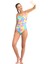Swimsuit U Back Allover Kadın Sarı Yüzücü Mayosu 005950300 3