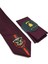Bordo Düz Kaplan Arma Baskılı Kravat KK11699 2