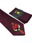 Bordo Düz Kaplan Arma Baskılı Kravat KK11697 2
