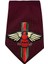 Bordo Düz Kartal Arma Baskılı Kravat KK11686 4