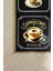 Coffee Temalı Çerçevesiz Çerçeve Görünümlü 1 Parça Mdf Duvar Tablo Tekli Mdf Tablo Set 4