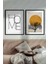 Home Temalı Çerçevesiz Çerçeve Görünümlü 2 Parça Mdf Duvar Tablo Seti Güneş Tablo Set 2