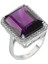 Pırlanta ve Oktagon Kesim Ametist Taşlı Yüzük 0423R0057 1