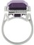 Pırlanta ve Oktagon Kesim Ametist Taşlı Yüzük 0423R0057 3