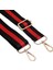 Geniş Omuz Askısı Ayarlanabilir Yedek Kemer Crossbody Kanvas Çanta（siyah ve Kırmızı ÇIZGILI）78-140CM (Yurt Dışından) 4