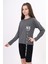 Toontoy Kız Çocuk Cep Üstü Baskılı Sweatshirt 2