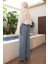 1105-DENIM Battal Lastikli Pantolon Mavi 2