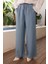 1105-DENIM Battal Lastikli Pantolon Mavi 5