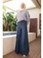 Kadın Pantolon Etek Koyu Mavi Denim Kumaş Modern Tasarım 1