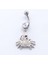316L Çelik Zirkon Taşlı Yengeçli Piercing PRC-105 5