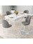 Concept Rut Serisi Açılabilir 80X132 Beyaz Mermer Desen Mutfak Masası Takımı ve 4 Sandalye 1