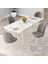 Concept Rut Serisi Açılabilir 80X132 Beyaz Mermer Desen Mutfak Masası Takımı ve 4 Sandalye 2